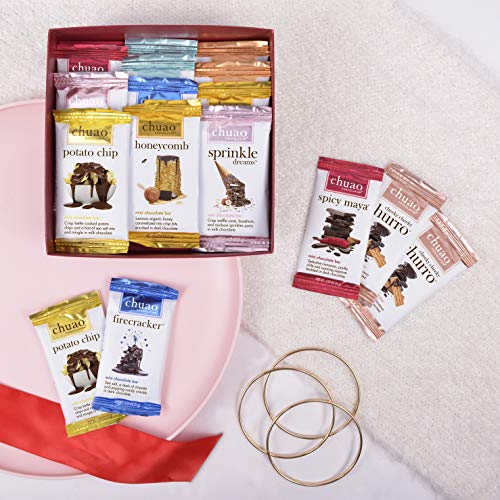 Chuao Chocolatier Share the Love Assorted Milk and Dark Mini Gourmet Chocolate Bars Gift Box | Sampler For Holiday, Birthday, Thank You, Corporate Gift Baskets | 36 Bars, 0.39 oz Each