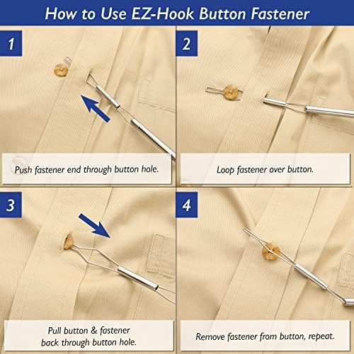 The Beadsmith EZ-Hook 3-in-1 Fastening Tool – Bracelet Fastener, Zipper Pull & Button Looper, Jewelry Aid for One-Handed Use, Ideal for Necklaces