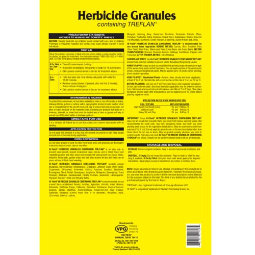 Hi-Yield (22742) Herbicide Granules Weed and Grass Preventer, 4 lbs | Pendimethalin pre-emergent granules - Weed & grass preventer for smaller turf & ornamental areas - Lawn owners