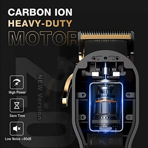 SUPRENT® PRO Professional Hair Clippers for Men- Hair Cutting Kit & Zero Gap T-Blade Trimmer Combo- Cordless Barber Clipper Set with LED Display