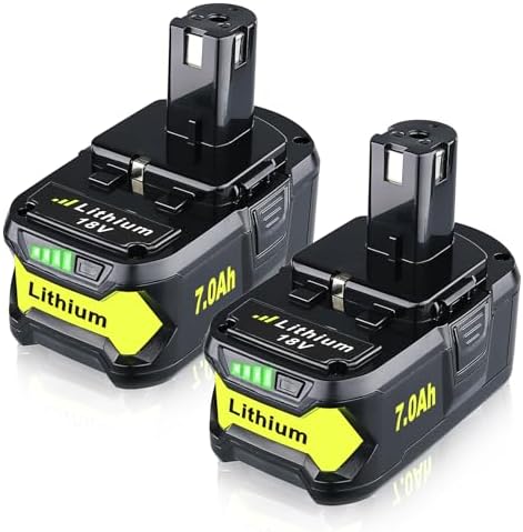 2 Pack 7.0Ah P108 Replacement for Ryobi 18V Battery High Performance Li-ion