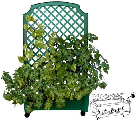 Exaco 1.416Green Calypso Trellis, Green planters