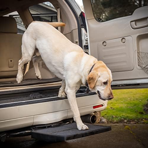 USA Made Otto Step Pet Ramp Step Helps Dogs Get in & Out of Car Van SUV | Portable Lightweight Dog Ramp | Simply Slide into 2 inch Trailer Hitch