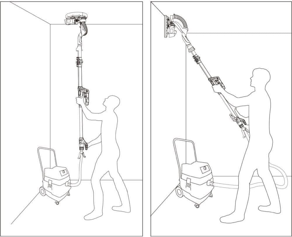 Electric Drywall Sander- 5A 600W HALO Lighting System Model# BNR1837