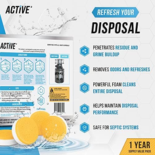Washing Machine Cleaner Descaler 24 Pack - Deep Cleaning Tablets For HE Front Loader & Top Load Washer, Septic Safe Eco-Friendly Deodorizer