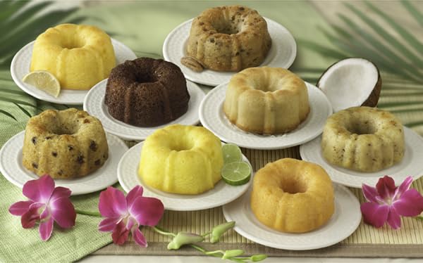Dockside Market Banana Nut Bundt Cake - Tropical Fruit Cake Dotted with Crunchy Chopped Pecans. Perfect Gourmet Gift for Gift Baskets, Birthdays, Parties - 24 oz