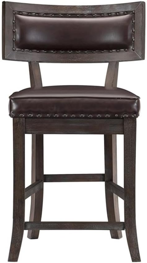 Homelegance Oxton 2-Piece Pack Counter Height Chair, Cherry