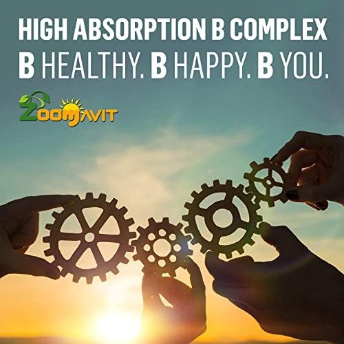 Vitamin B Complex Liquid Drops with Fast Absorption - Super B Liquid Complex Vitamins B2, B3, B5, B6 & B12 - Natural Energy Boost
