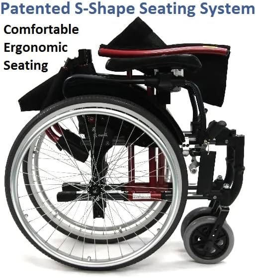 Karman 29 pounds S-305 Ergonomic Wheelchair 18" Pearl Silver