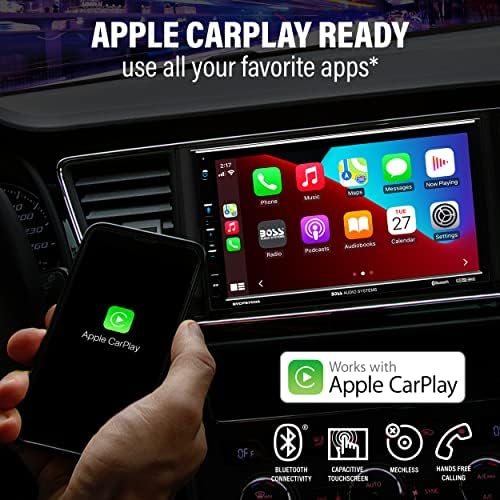 BOSS Audio Systems BVCP9700A CarPlay Android Car Stereo, 7 Inch Touchscreen