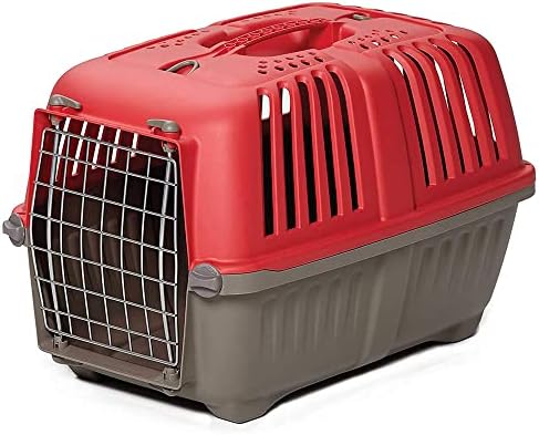 Spree by MidWest 19-Inch Travel Carrier, Blue, Fits Pets up to 10 lbs | Hard-Sided Pet Carrier, Steel Door, Ventilated Design, Locking Tabs, Easy Assembly