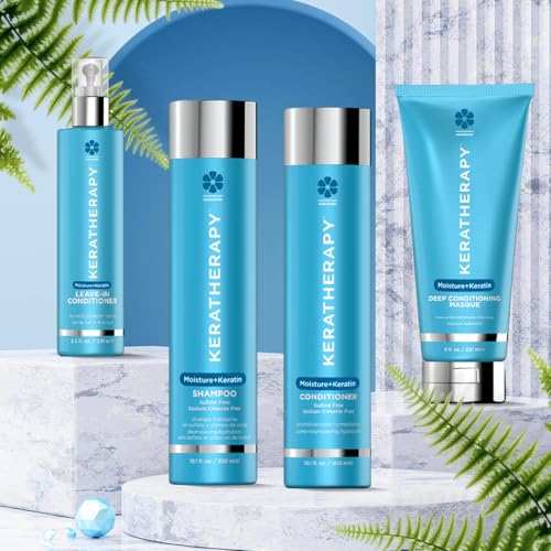 Keratherapy Keratin Infused Moisture Shampoo, 10.1 fl. oz., 300 ml - Anti Frizz Moisture Shampoo for Oily Scalp and Dry Ends - Kerabond Technology