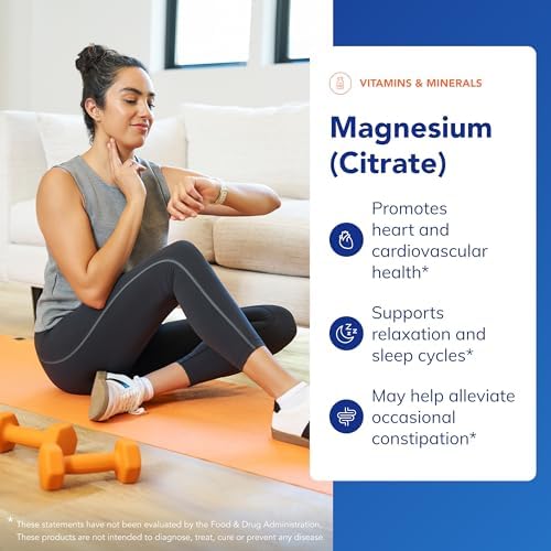 Pure Encapsulations Magnesium (Citrate) - Supplement for Sleep, Heart Health, Cognitive Health, Bone Health, Energy, Muscles, and Metabolism* - with Premium Magnesium - 180 Capsules | Supplement for Sleep, Heart Health, Brain Health, Bone Health, Energy,…