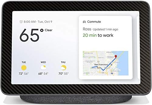Skin for Google Nest Hub Max 10" | Protective, Durable, and Unique Vinyl Decal Wrap Cover | Made in The USA (Black Carbon Fiber)