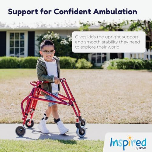 Inspired by Drive KA2200-2GKB Nimbo Posterior Walker, Knight Blue | Pediatric Posterior Walker Offers Lightweight, Adjustable Support to Help Children Build Walking Confidence