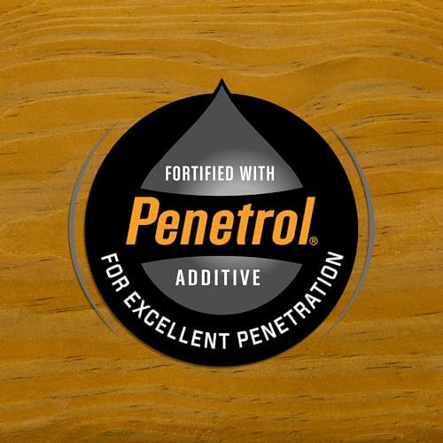 Flood CWF-UV 5 gal Honey Gold Transparent Exterior Wood Stain & Sealer | Oil-Based Penetrating Deck, Fence & Siding Stain, Water Repellent UV