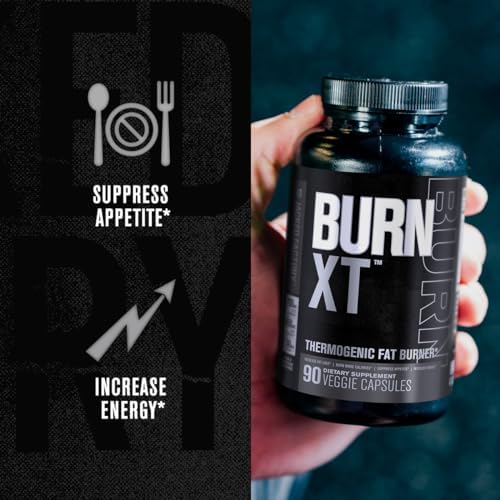 Jacked Factory Burn XT Black Thermogenic Fat Burner - Weight Loss Supplement, Appetite Suppressant, Nootropic Energy Booster | TeaCrine