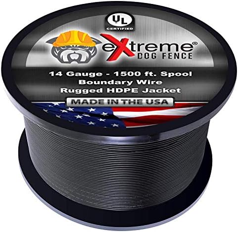 18 Gauge Dog Fence Wire, 1500 ft, Underground Boundary Wire, Heavy Duty | 1500-ft continuous spool; polyethylene jacket, UV-resistant, direct-burial; fits Extreme Dog Fence, PetSafe Compatible