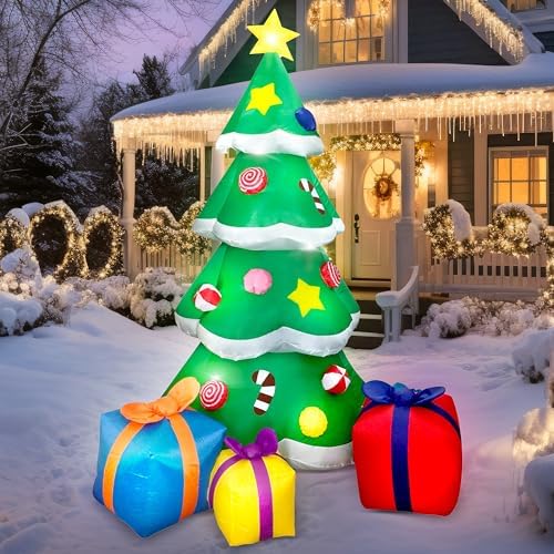 Joiedomi 7FT Tall Christmas Inflatables Tree Outdoor Decoration