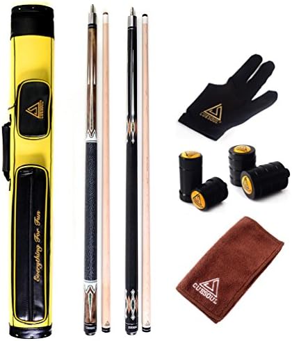 CUESOUL 19oz Pool Cue Sticks with Hard Pool Cue Case