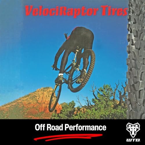WTB Velociraptor Mountain Bike Tire (26" x 2.1") Wire Bead - Aggressive Tread for Technical Trails & Rocky Surfaces (2 Options - Front/Rear Tire)
