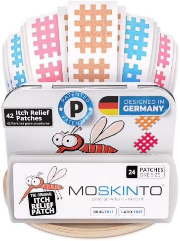 Moskinto The Original Mosquito Itch Relief Patches for Kids & Adults, Bug Bite Patches Soothe Swelling & Itching, Anti Itch Bug Bite Relief