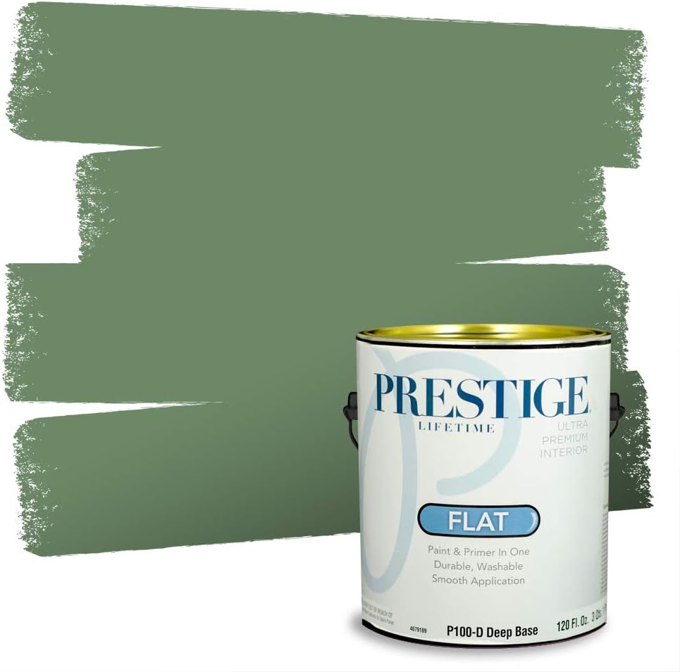 PRESTIGE Paints Exterior Paint and Primer In One, 1-Gallon, Semi-Gloss, Comparable Match of Sherwin Williams* Shamrock*
