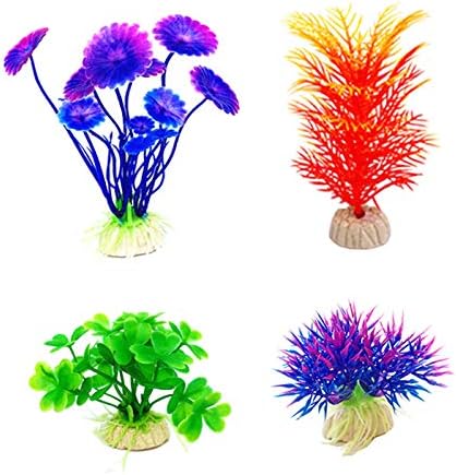 CousDUoBe Artificial Aquatic Plants 11 Pcs Small Aquarium Plants Artificial Fish Tank Decorations，Used for Household and Office Aquarium
