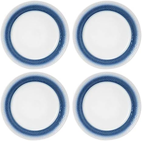 Pfaltzgraff Eclipse Blue 16-Piece Stoneware Dinnerware Set, Service for 4 with Dinner Plates, Salad Plates, Bowls and Mugs