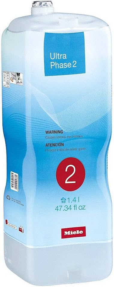 Miele UltraPhase 1 & 2, 2-Component Detergent for Whites/Colors Aqua Fragrance (2, UltraPhase 1 & 2)