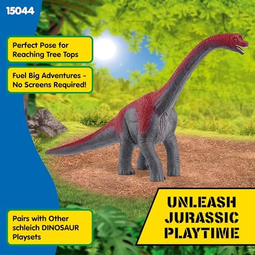 Schleich Dinosaurs - Brachiosaurus Toy Dino Figurine - Kids Ages 4+ | 14581 | Dinosaur Figurine, Realistic Animal Toys, Dino Figure for Boys and Girls, Screen-Free Imaginative Pretend Play