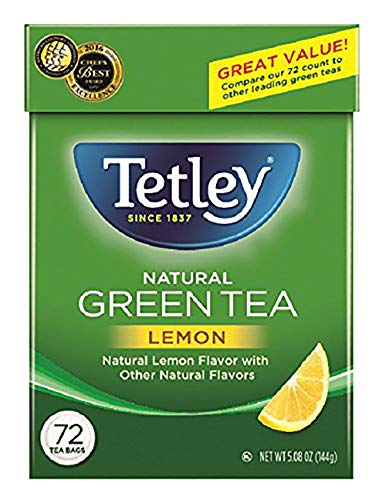 Tetley, Natural Black & Green Tea, 72 Count, Hot or Iced, Light, Refreshing Green Tea