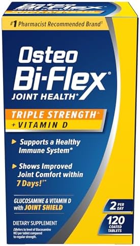 Osteo Bi-Flex Triple Strength Glucosamine Chondroitin Supplement | With Vitamin D, Improve Joint Function, Support Bone Health, 80 Coated Tablets