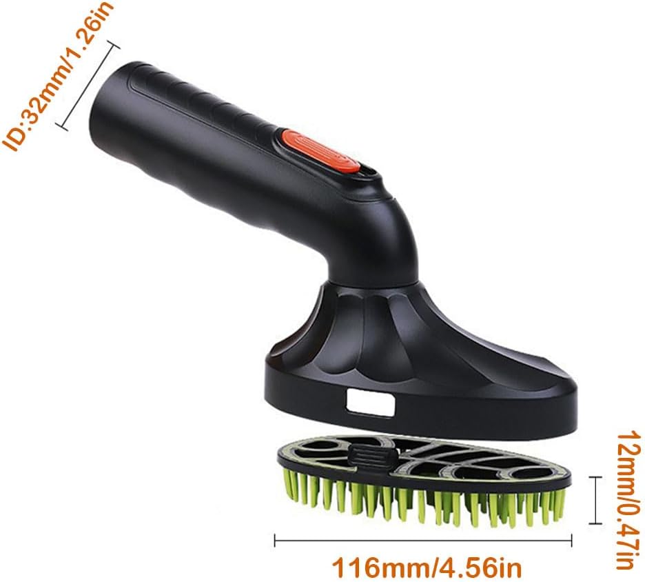 Pet Hair Brush, 1.25"(32mm) Vacuum Cleaner Attachment for Dog & Cat Grooming, 360-degree Rotatable Head, Easy to Wash, Fits Most Vacuum Cleaners