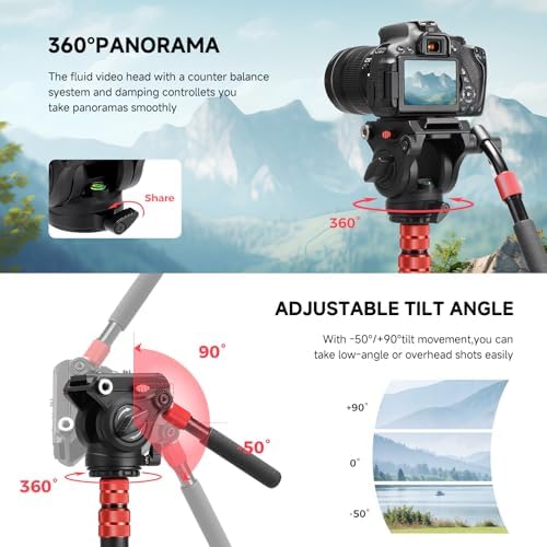 Avella V501 Video Tripod Fluid Head with Quick Release Plate