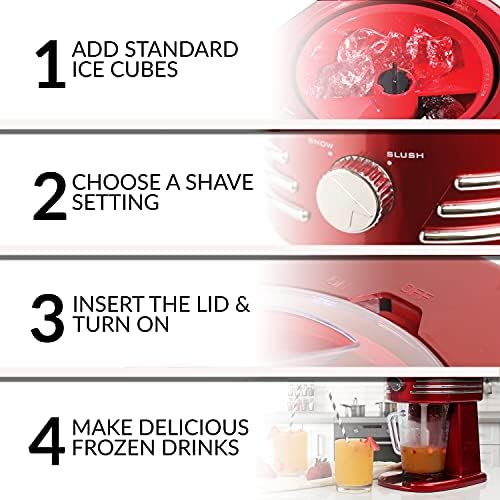 Nostalgia Taco Tuesday Frozen Drink Maker and Margarita Machine for Home - 40-Ounce Slushy Maker with Stainless Steel Flow Spout - Easy to Clean and