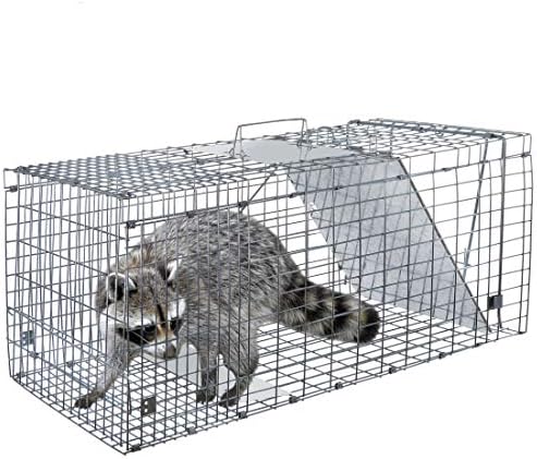 ANT MARCH 32'' Live Animal Cage Trap with Gloves Steel Humane Release