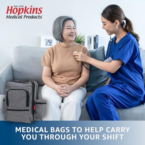 21st Century Plus Home Care Backpack: Waterproof 600D, Ergonomic Straps, Lockable Zippers - Laptop Sleeve & Mesh Pockets, 11.5"x9"x16", Navy