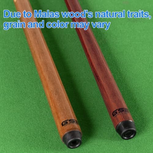 GSE 36"/42"/48"/52"/58" 1-Piece Canadian Maple Shorty Pool Cue Sticks | Solid Hardwood, Billiard House Bar Pool Cue Sticks for Beginners, Small Limited Tight Space Use