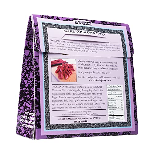 Hi Mountain PEPPER BLEND Jerky Seasoning and Cure Kit | Beef & Venison | Classic cracked pepper flavor, perfect jerky seasoning for deer, elk