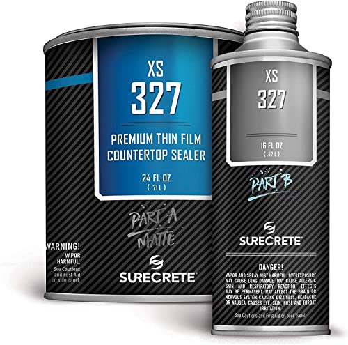 Concrete Countertop Water Based Sealer. Food Safe. Matte Finish 1 Kit. Freeze Protection Package When Necessary