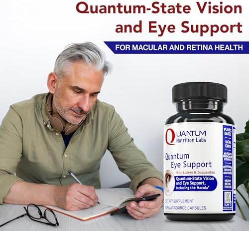 Quantum Nutrition Labs Eye Support - Eye Health Vitamins, Lutein and Zeaxanthin Eye Supplements for Adults and Seniors, Supports Macular Health