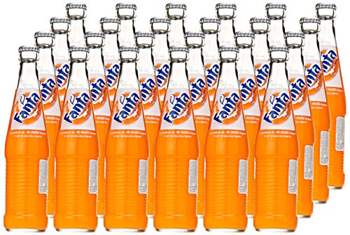 Mexican Fanta Orange Glass Bottle, 12 fl oz, 24 Pack