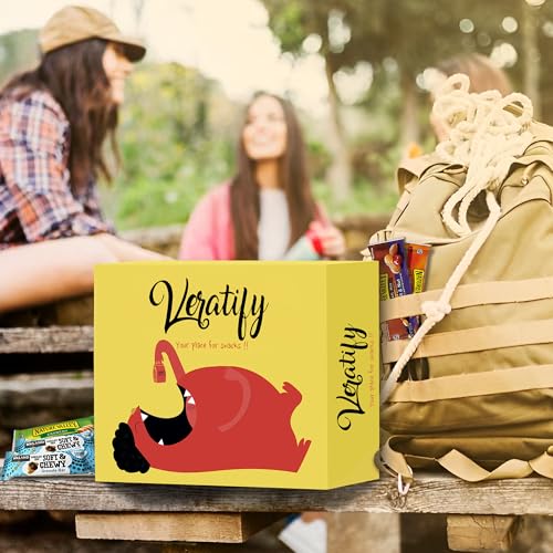 Veratify Healthy Mixed Snack Box (66 Count) Snacks Gift Basket Granola Bars Bulk Variety Grab and Go Men Women Adults Office Work Travel Employee