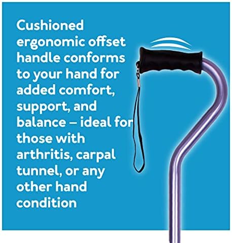 Carex Walking Cane with Soft Cushioned Handle - Adjustable Walking Cane for Men or Women - Black Cane