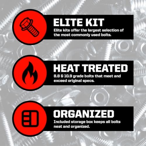 Pit Posse PP2709KTM KTM 210-Piece Metric Motorcycle Assortment Bolt Kit for KTM 690 SMC, KTM 660 SMC, KTM 625 SXC MXC, KTM 250SX F, KTM 450 EXC SX MXC