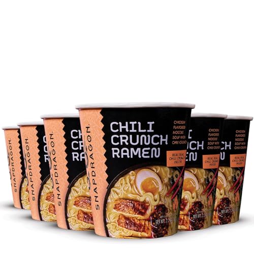 Snapdragon Miso Ramen Cup Noodles - 6 Pack Instant Ramen Bowl with Authentic Wheat Noodles, Soup Sauce Base