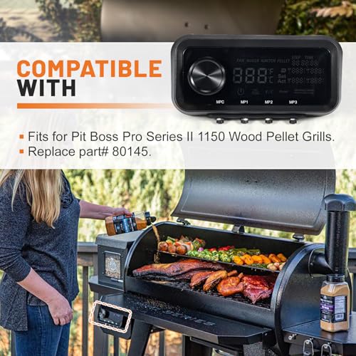 Upgrade Digital PID WiFi Control Board 80147 Compatible with Pit Boss Pro Series 4 & Pro Series II 4-Series Vertical Wood Pellet Smoker -Replacement PBV4PS2 Model | 5-in-1 Cooking