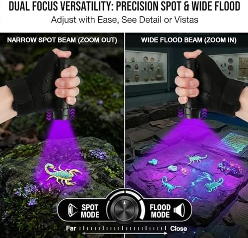 ULTRAFIRE Black Light UV Flashlight, Super Power UV 395-405 nm LED WF-502B Blacklight Flashlights for Leak Detector, Pet Urine Stain