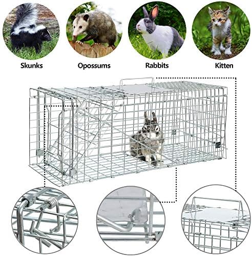 ANT MARCH Live Animal Cage Trap 24" Steel Humane Release Rodent Cage